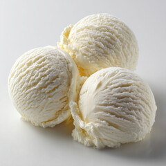 Three Scoops of Delicious Vanilla Ice Cream