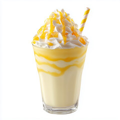 Refreshing Mango Milkshake with Whipped Cream