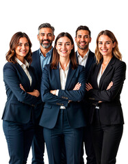 Successful Business Team. White or transparent background.