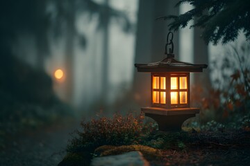 Misty Forest Lantern Glow.