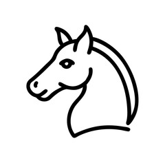 Simple illustration of a horse. Icon 
vector. Chinese zodiac. Year of the horse. Pony. Horse racing.