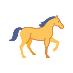 Simple illustration of a horse. Icon 
vector. Chinese zodiac. Year of the horse. Pony. Horse racing.