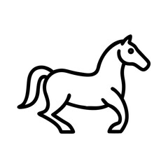Simple illustration of a horse. Icon 
vector. Chinese zodiac. Year of the horse. Pony. Horse racing.