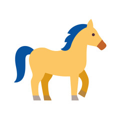 Simple illustration of a horse. Icon 
vector. Chinese zodiac. Year of the horse. Pony. Horse racing.
