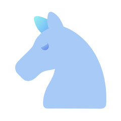 Obraz premium Simple illustration of a horse. Icon vector. Chinese zodiac. Year of the horse. Pony. Horse racing.