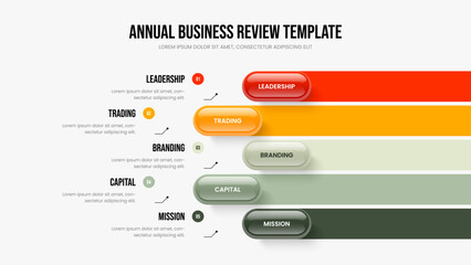 Product Development Frame Template Vector Illustration. Service Proposal 5 Element Infographic Slideshow Design. Marketing Solution Five Step Diagram Presentation Layout.