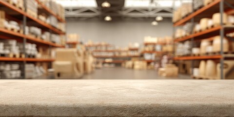 The Spacious Warehouse with Shelving Units and Abundant Storage Space