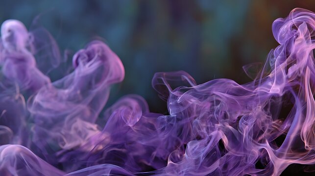 Artistic purple smoke swirls with abstract background, vibrant color, and dreamy concept.