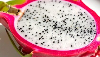 Dragon Fruit Cross Section in Bright Lighting 