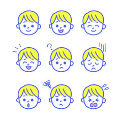 男女子どもの表情いろいろ