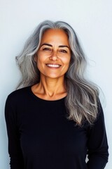 Fototapeta premium Smiling Woman in Black