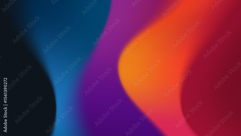 Aufkleber colorful abstract wave background with light effects and smooth gradient design