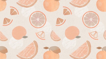 Pastel grapefruit HD wallpaper, fruit pattern with texture