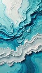 Obraz premium Artistic blue and white abstract background design for mobile displays