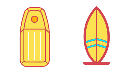 vector illustration of a surfboard