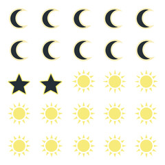 set of vector sun icons