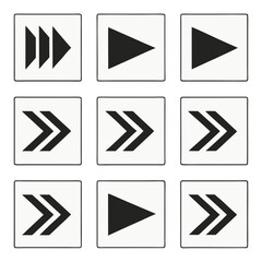 Naklejka premium arrow icons set isolated