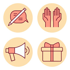 vector illustration of a set of cosmetics