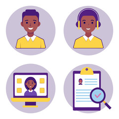 set of business icons