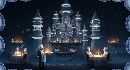 Enchanted Floating Castle Restaurant A Culinary Fantasy