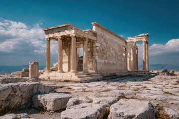 Ancient Greek preserved structures with timeless classical design and architectural elements picture.