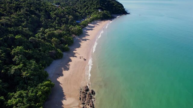Etty Bay Beach coastline, Moresby Range NP QLD, clear water, famous cassowary spot