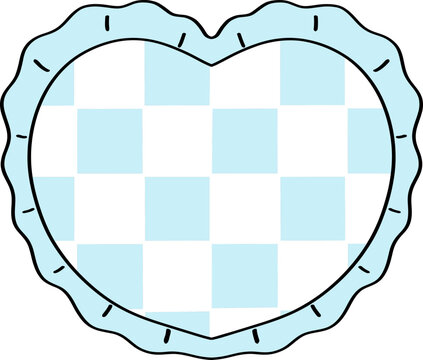 Blue Pastel  Coquette Hand Drawn Frames & Decorative Borders