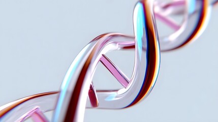 Colorful abstract DNA molecule or molecular helix structure