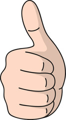 hand with thumb up
