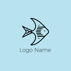 Simple Fish Outline Icon
