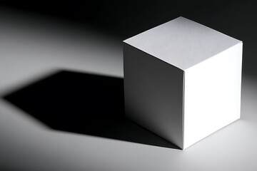 White cube with shadow