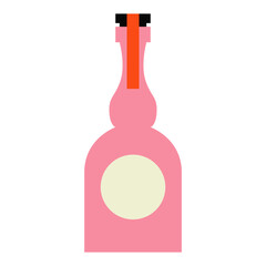 Minimal wine bottles, glasses of wine. Wine tasting concept. Flat vector illustration perfect for menu, cover design, promotion. Festive drink, wine party.