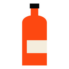 Minimal wine bottles, glasses of wine. Wine tasting concept. Flat vector illustration perfect for menu, cover design, promotion. Festive drink, wine party.