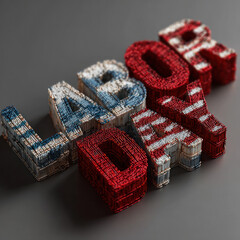 LABOR DAY text design