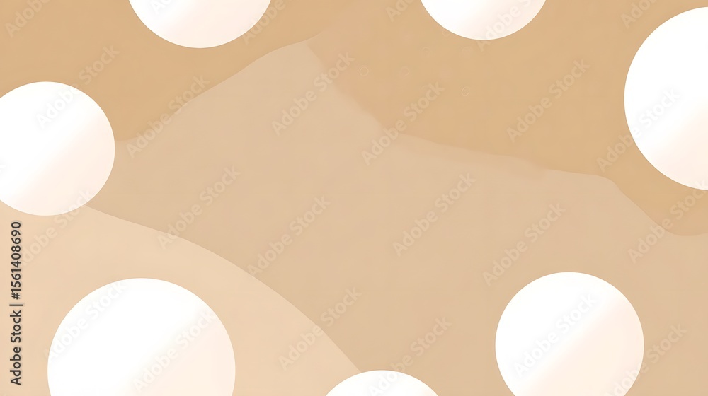 Aufkleber elegant beige abstract background with overlapping circles.