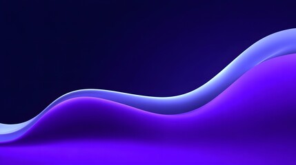 Abstract digital wave with fluid curves in purple and blue tones.