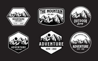 set of vintage retro labels