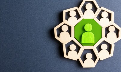 Fototapeta premium Teamwork, collaboration, and leadership concept