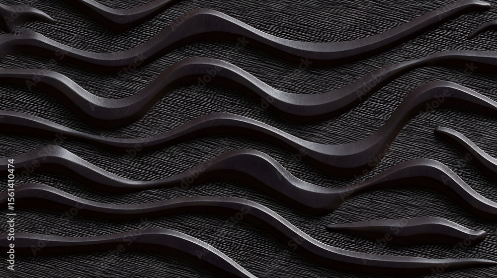 Poster abstract dark wavy textured pattern