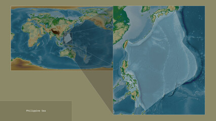 Philippine Sea. Location. Physical map