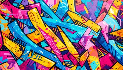 Fototapeta premium Vibrant Graffiti Wall Art