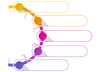 Modern infographic 5 steps, process or options
