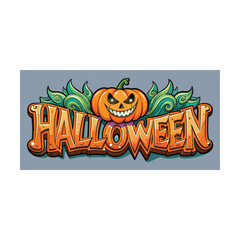 Obraz premium Happy Halloween party and banner Vector Art, Icons, and Graphics for 