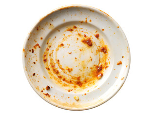  dirty plate isolated on white background, PNG