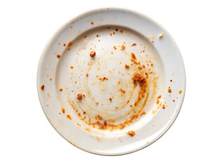  dirty plate isolated on white background, PNG