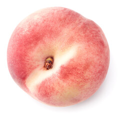 peach fruit isolated on white background. clipping path