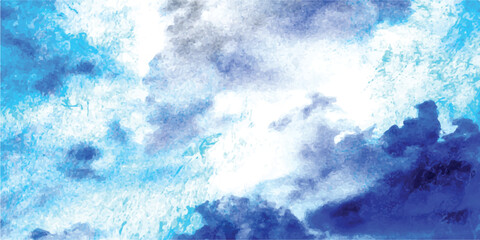 abstract blue sky and clouds background, vibrant clear blue sky with puffy and blurry natural clear clouds, watercolor background concept abstract cloudy sky, Sunset sky and rainy colourfull clouds
