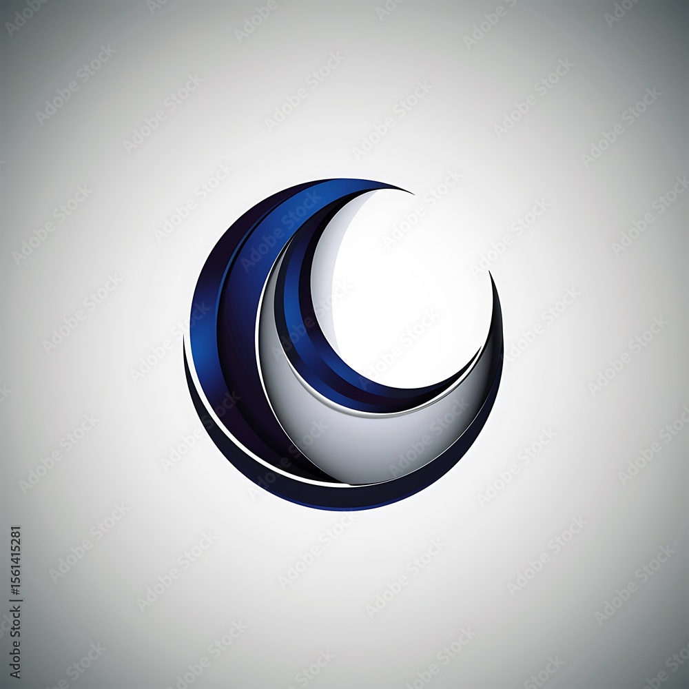 Fototapete abstract orb design with modern gradient effect and sophisticated layered appearance