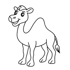 camel animal wildlife outline worksheet kids education