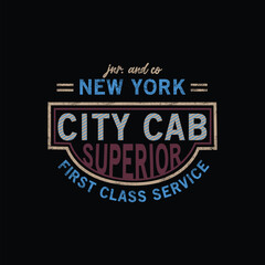 Obraz premium New York City Cab - Superior First Class Service